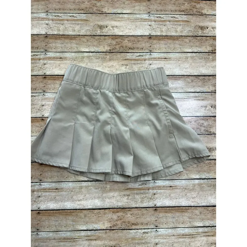 The Children's Place Khaki Quick Dry Pleated Uniform Skort Girls Size 4